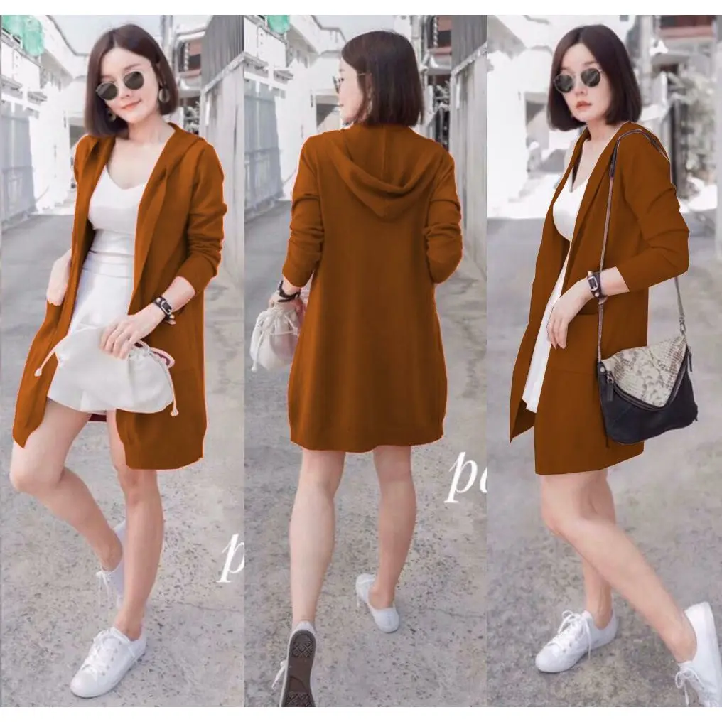 390 Cardigan Hoodie Rajut Outer Rajut PREMIUM QUALITY LD 100 - 120 CM PJ 80 - 110 CM PREMIUM QUALITY