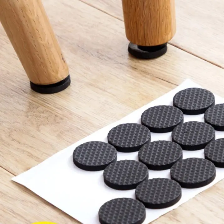 Combo 30 miếng lót chân ghế hình tròn, chất liệu xốp + keo dán, kích thước 2.7 x 2.7cm 0