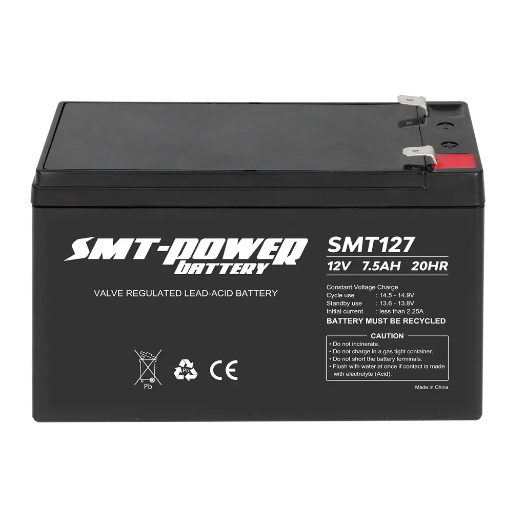 Baterai SMTPower SMT127 12V 7.5AH 20HR VRLA UPS Speaker. Original Garansi Resmi 1 Tahun Packing Aman