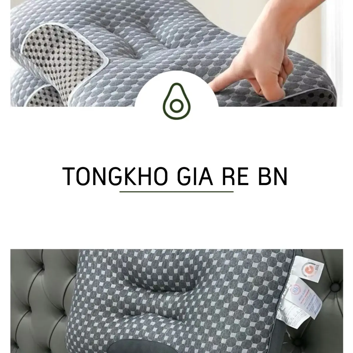 [ HÀNG NHẬP KHẨU ] - Combo 2 Gối ngủ chống đau mỏi cổ vai gáy thiết kế nằm ngửa và nằm nghiêng hạn chế ngáy giúp giấc ngủ ngon