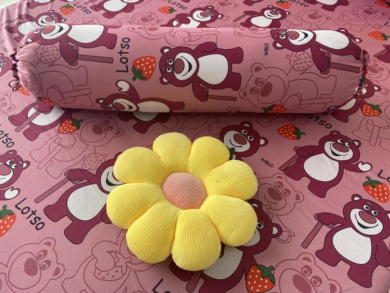 Vỏ gối ôm / vỏ gối nằm lẻ - thun hàn quốc - gấu dâu