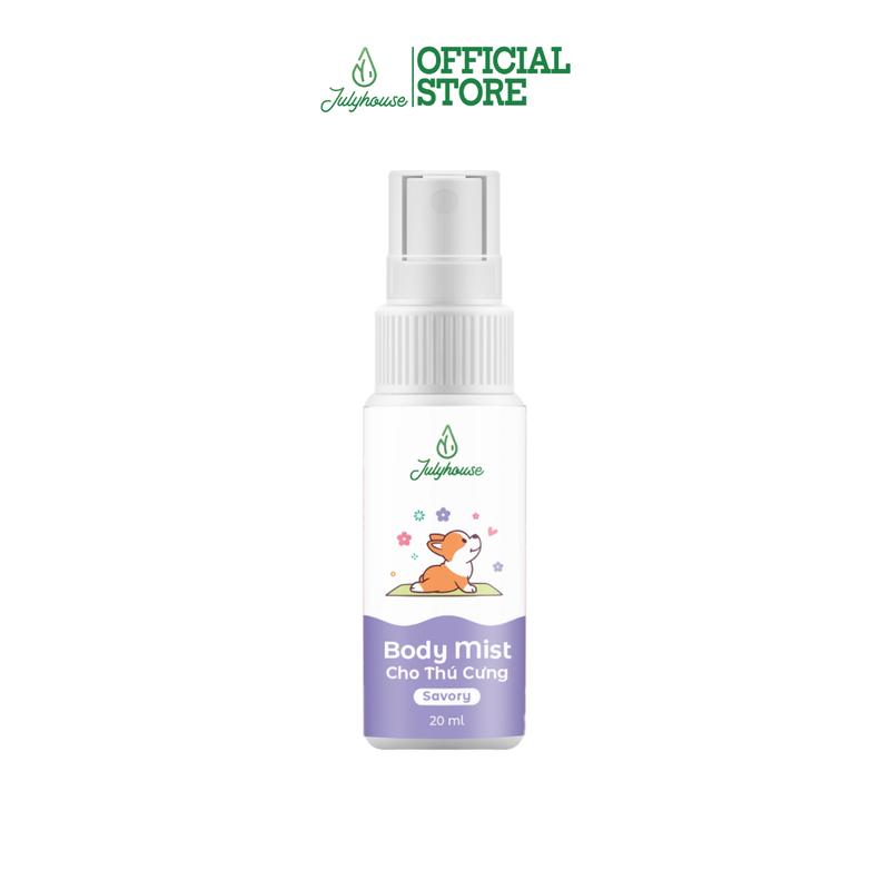 Bodymist xịt thơm khử mùi cho chó mèo JULYHOUSE 20ml dưỡng lông và thơm lâu mùi hương nước hoa
