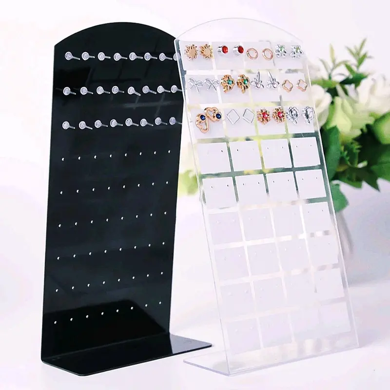 Giá Đỡ Trưng Bày Treo Bông Tai 72 Lỗ Bằng Nhựa Acrylic Nhỏ Gọn Tiện Lợi đựng khay 4