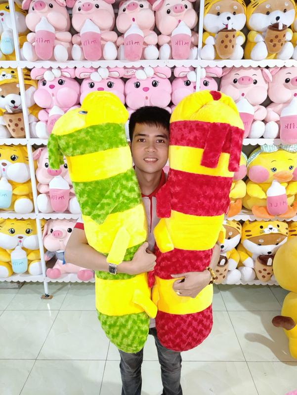 Gấu Bông Gối Ôm Sâu Size 1M - Thú Nhồi Bông - Thú Bông