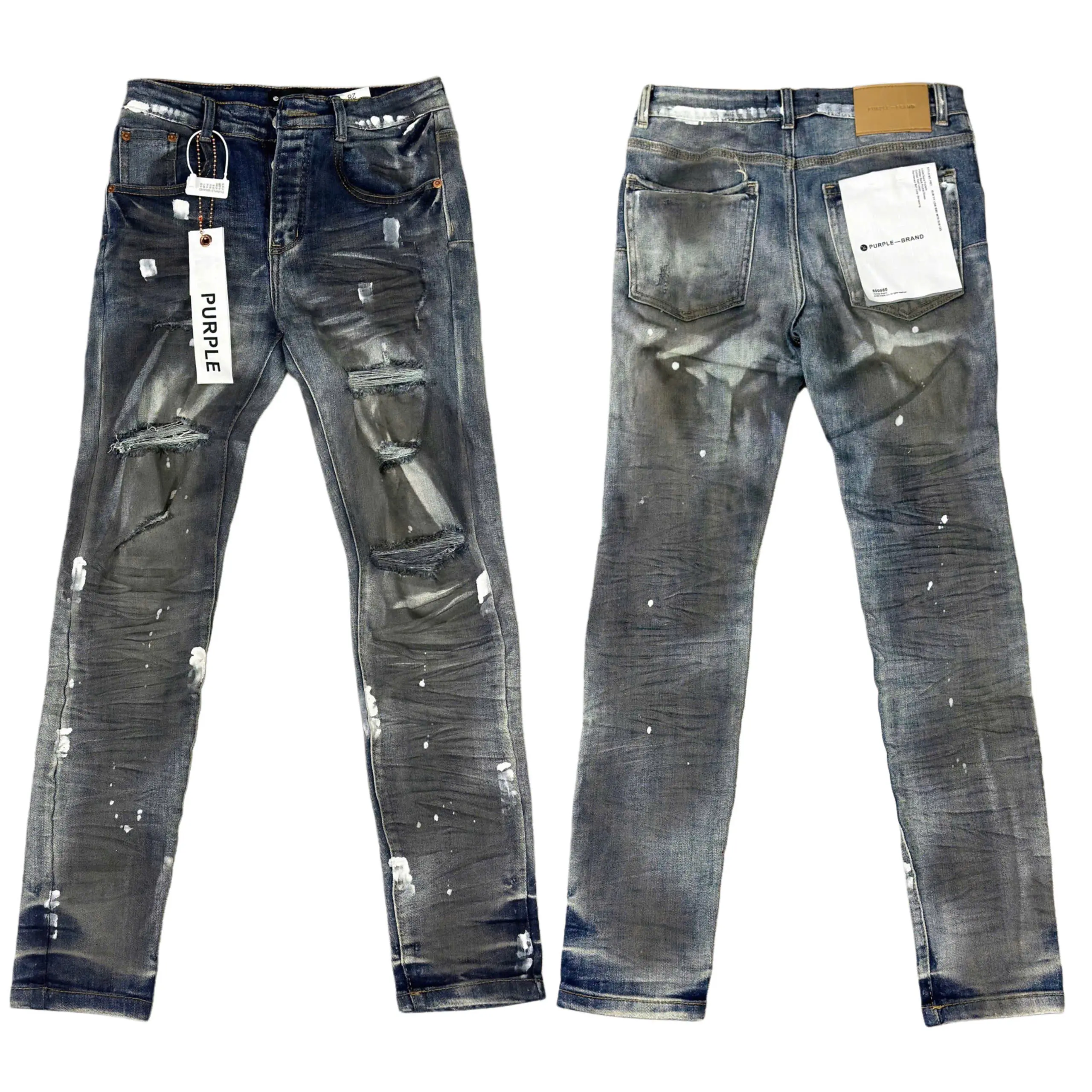 ( Ảnh Tự Chụp ) Quần Pur Ple Wash Màu Đồng Vảy Sơn Trắng 4 Cúc Form LikeAuth Chuẩn loại 1 ( Tag Mác Lụa , 4 Tag Sườn , Cúc Đồng , Mác Thêu , Túi Vải )​