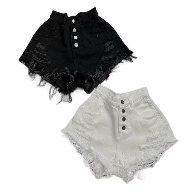 J02 S-XL Quần TẾT 2026 Quần Short Kaki Jean 4 Nút Gài Phối Tua Rua và Rách Quần Jeans Nữ Quần Bò Quần Đùi Nữ Women Pants Lưng Cao Tôn Dáng quần trắng quần jean ống suông quần đi học