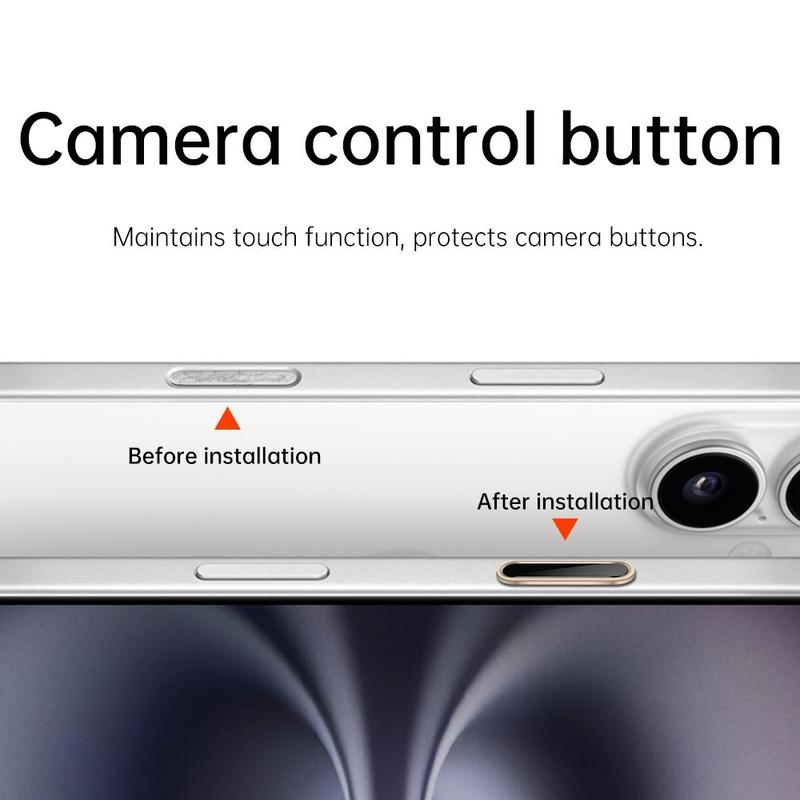 Camera Touch Button, Tempered Glass Camera Touch Button, Phone Accessories Compatible with iPhone 16 Pro Max 16 Pro 16 Plus 2