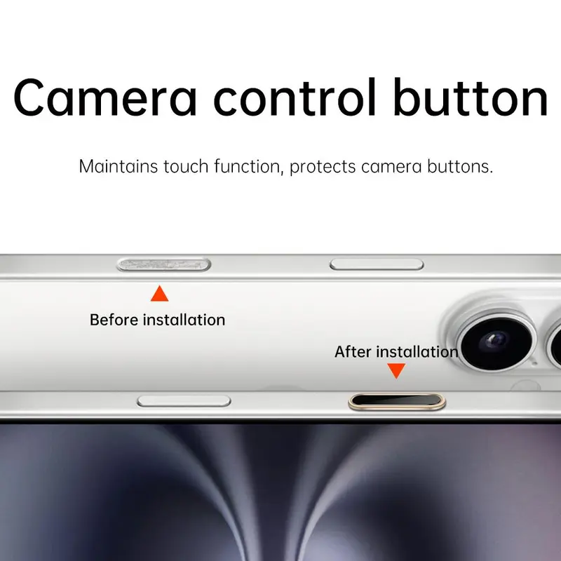 Camera Touch Button, Tempered Glass Camera Touch Button, Phone Accessories Compatible with iPhone 16 Pro Max 16 Pro 16 Plus 2