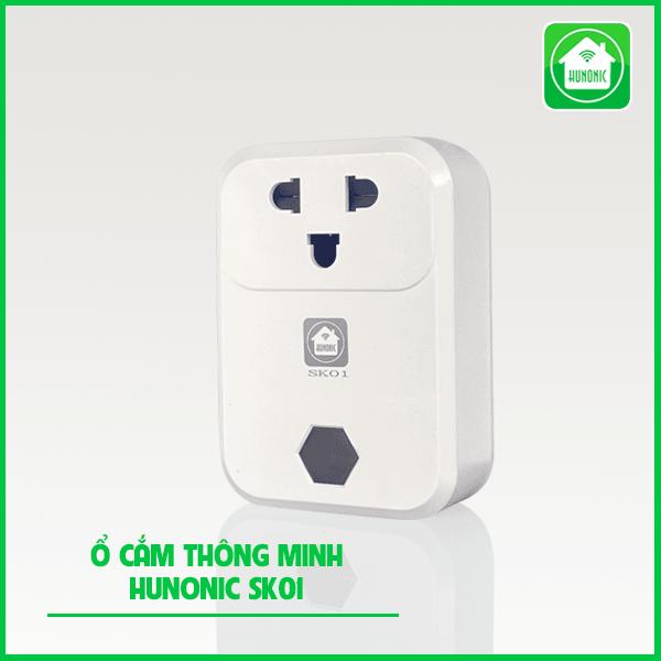 Ổ Cắm Thông Minh HUNONIC SK01, Ổ Cắm WIFI Điều Khiển Mọi Thiết Bị Từ xa Qua Điện Thoại, Hẹn Giờ Bật/Tắt Tự Động công  tắc 2