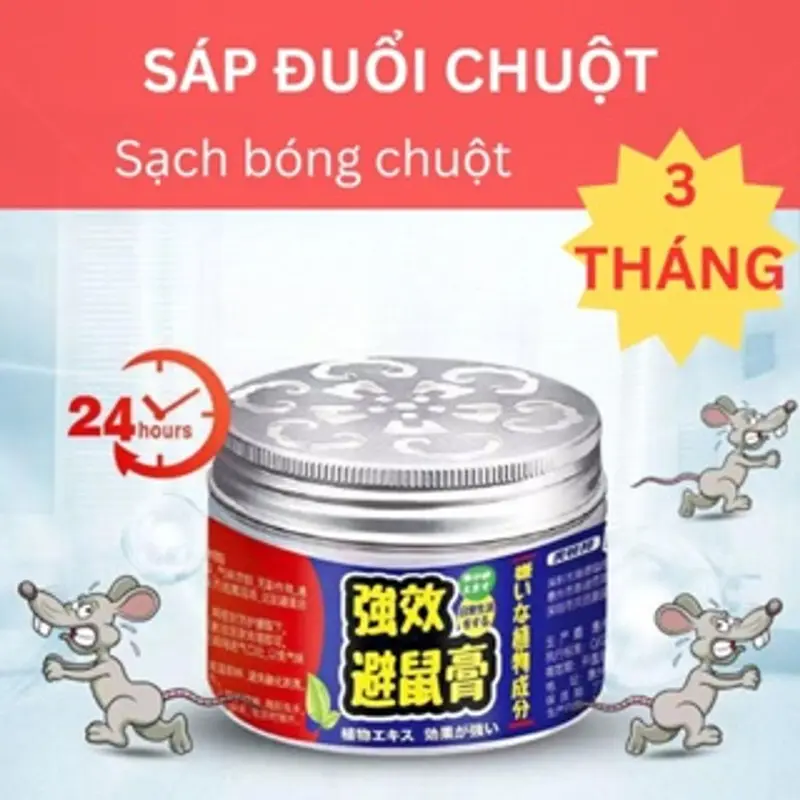 Đuổi chuột, thuốc đuổi chuột trong nhà, sáp đuổi chuột chiết xuất thực vật an toàn hộp 100g_SĐC 1