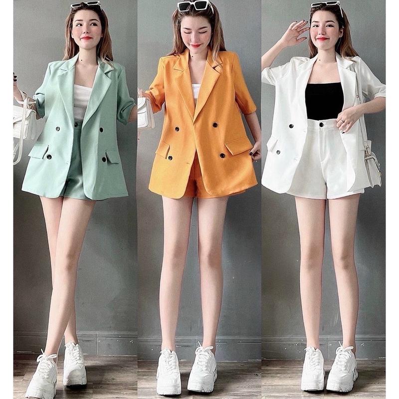 Set vest thời trang nữ tay ngắn kèm quần đùi dáng chữ A có lưng thun Bigsize 60-95kg - SVET 1