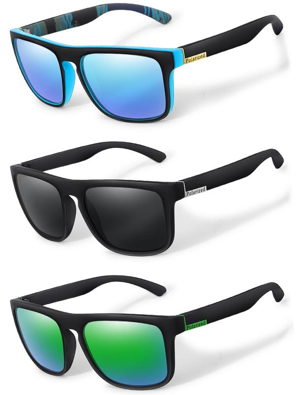 Unisex Simple Style Polarized Sunglasses for Summer, Trendy Casual Square Frame Sunglasses for Women & Men for Everyday Use, Fashion Style Travel Accessories for Outdoor Activities Travel Accessories, Women's Sunglasses 1