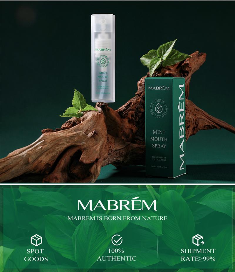 Product Introduction of MABREM Oral Spray Freshens Breath, Deodorizes And Leaves Fragrance Portable Breath Freshener To Prevent Bad Breath Peppermint Fresh Mouth Mist 27
