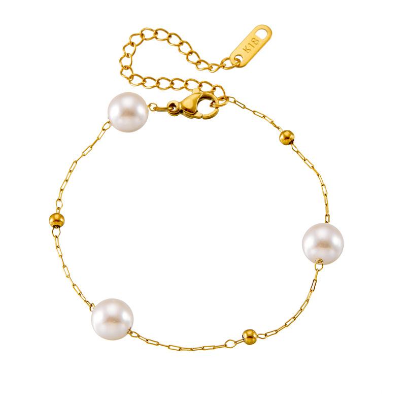 Product Introduction of Vòng Tay Thép Không Gỉ Mạ Vàng, Thời Trang Sang Trọng Giá Cả Phải Chăng Phong Cách Châu Âu Và Mỹ Dây Chuyền Ngọc Trai Tròn Thanh Lịch Cao Cấp, Thời Trang 7