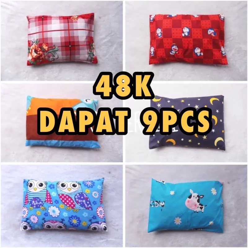Paket Usaha 9 Harga 48.000 Sarung Bantal Sarung Guling 9pcs Bisa Dicuci Bahan Katun Halus 1