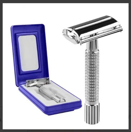 Nanjie Shaving set ชุดโกนหนวดสแตนเลส-1 กล่องบรรจุ ใบมีดโกนสแตนเลส 1 ชิ้น,ใบมีดโกน 1 ซอง,แปรงปัด 1 ชิ้น,กล่องจัดเก็บ 1 ชิ้น