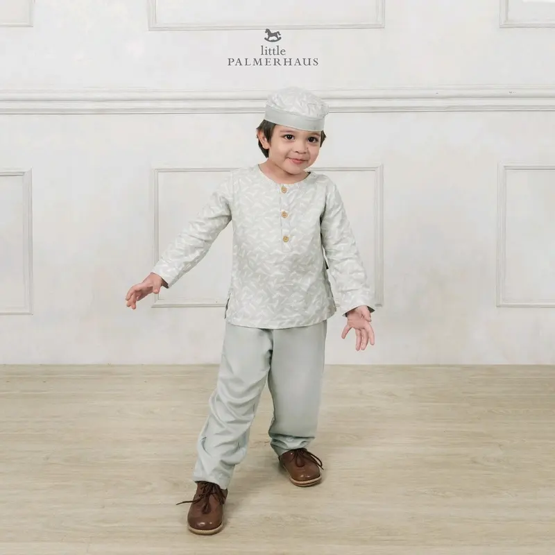 1pcs Little Palmerhaus Timeles Button Koko Set + Peci (Baju Koko Anak Set) 6