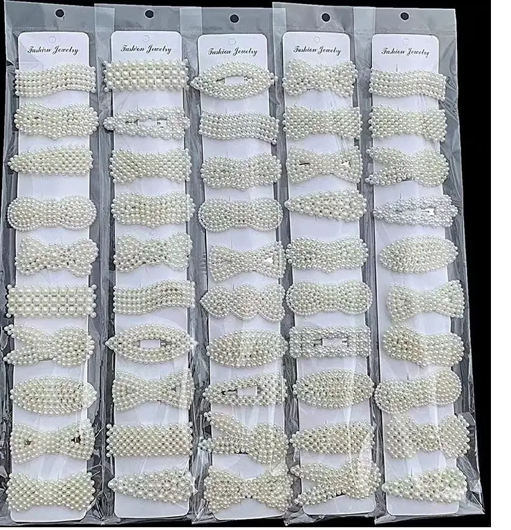 Set 30  Kẹp Tóc Đính Ngọc Trai Nhân Tạo Kiểu Dáng Đơn Giản Phong Cách Hàn Quốc