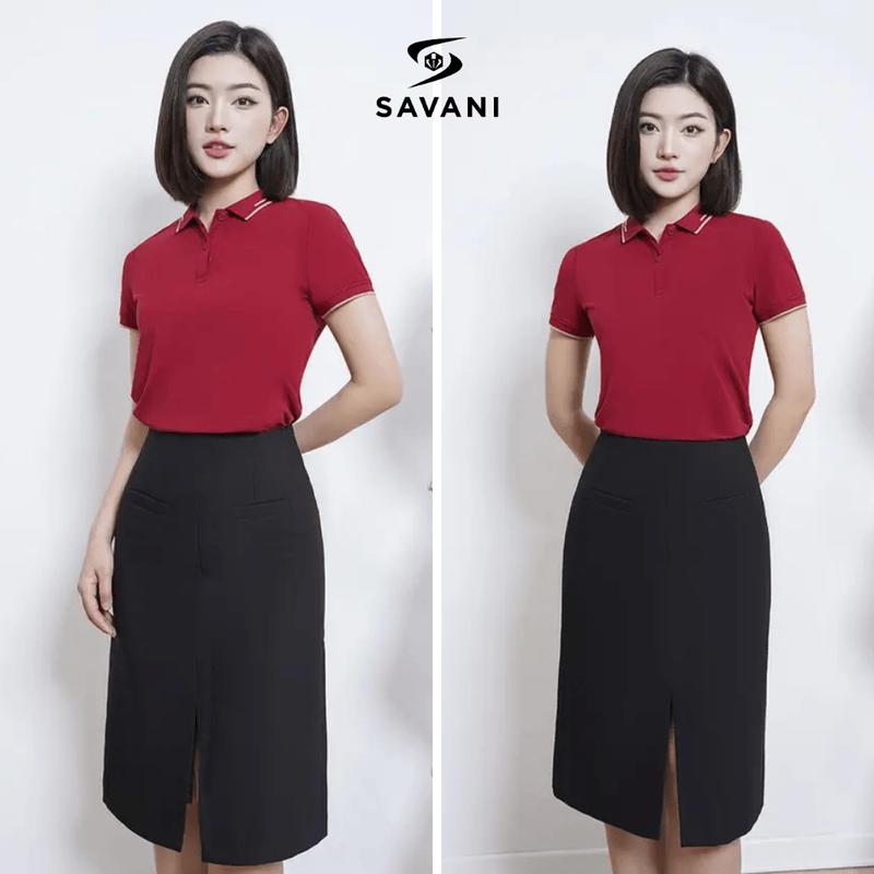 Áo Thun Polo Nữ Savani Trơn Form Slim fit Tôn Dáng, Chất Cotton Dễ Phối Đồ, Áo Polo Nữ Thiết Kế WPU009S4