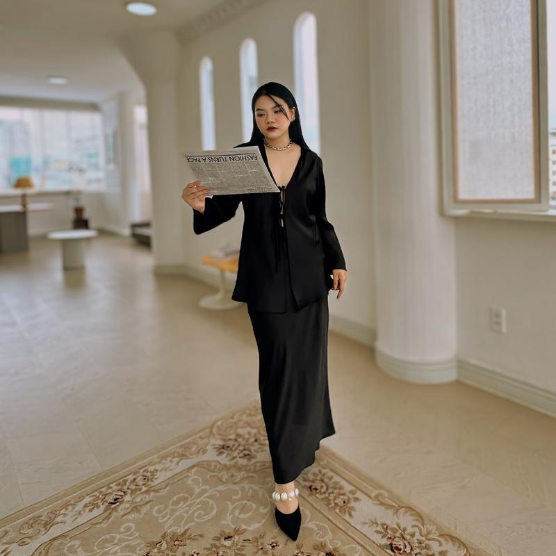 [BS4G] VÁY LỤA TUYẾT HANA SKIRT BIGSIZE NỮ 0
