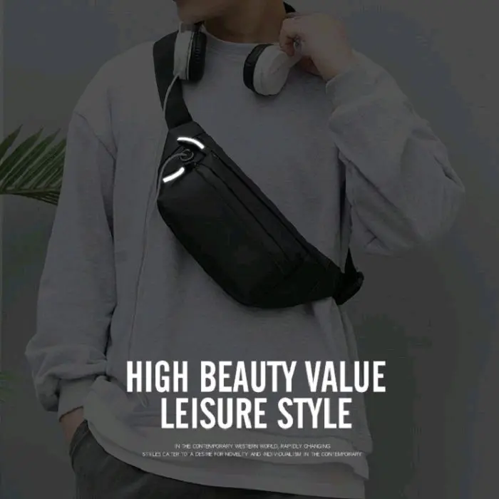JTF8806-black Waist Bag Modis Import Pria Keren Terbaru 1