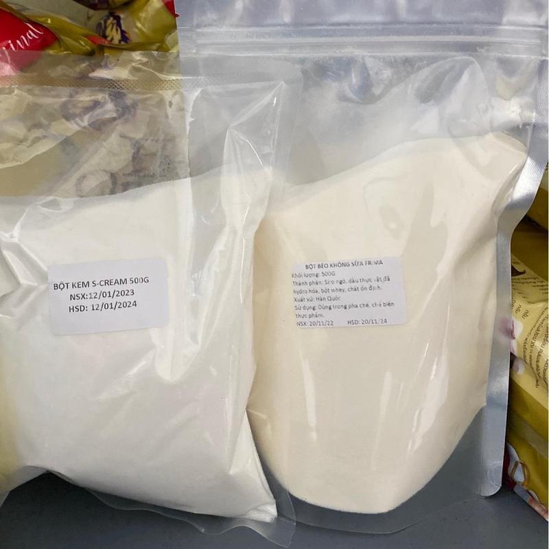 Tách lẻ 500g bột kem béo b one, frima, scream, coffe dreamy nguyên liệu pha chế trà sữa, cà phê, .....