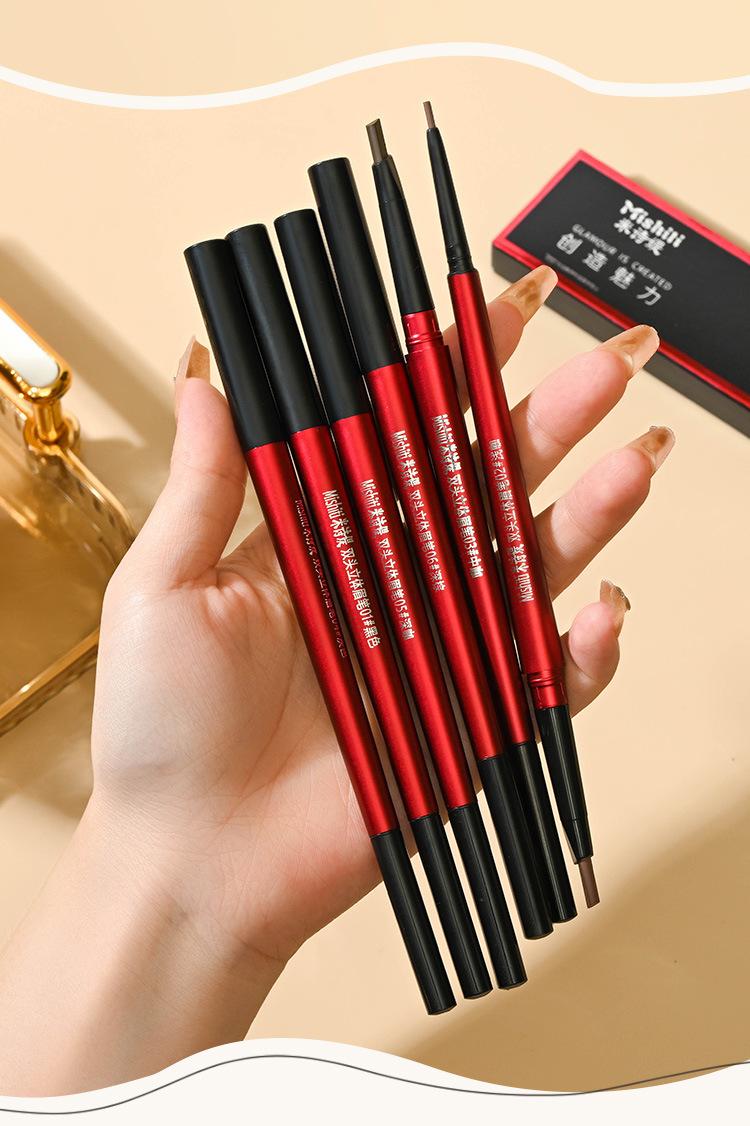 Product Introduction of Bút Chì Kẻ Lông Mày Hai Đầu, Mi Shi Qi, Cực Mỏng, Không Thấm Nước Và Chống Mồ Hôi, Lâu Trôi, Chống Lem, Bút Chì Kẻ Lông Mày Trang Điểm, Sử Dụng Kép, Xoay Tự Động, Thích Hợp Cho Lông Mày Nữ Phấn Phủ Cosmetic Mỹ Phẩm Women 11