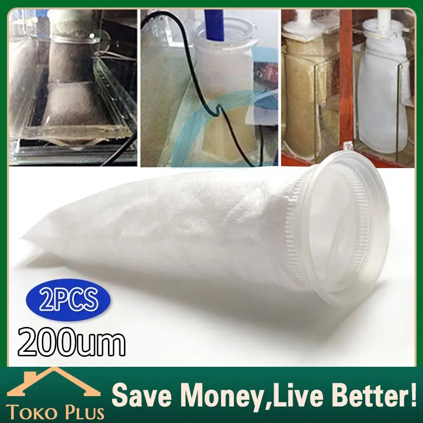2Pcs Filter Toren Saringan Pelampung Toren Saringan Air Panjang 23 cm lebar 11 cm Filter Penjernih Air Torn Saringan Air Filter Bag Saringan