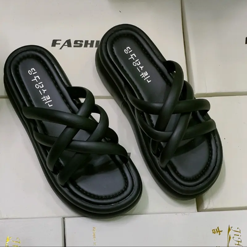 Dép  sandal phối dây lên chân -cao 4cm  hàng (qc) 1