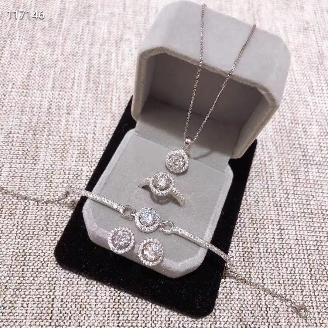 Bộ Trang Sức Mặt Trời Nhỏ Bốn Chiếc, Vòng Cổ, Vòng Tay, Hoa Tai, Nhẫn, Dễ Phối Đồ, Thanh Lịch, Chất Lượng Cao, Làm Sáng