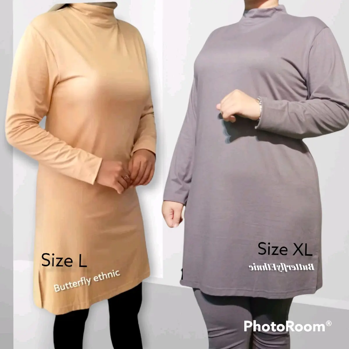 MANSET ATASAN TUNIK/ Bahan Spandek Katun/Size L dan XL/ Manset Kaos Wanita/ Baju Muslim/ Kerah Tinggi
