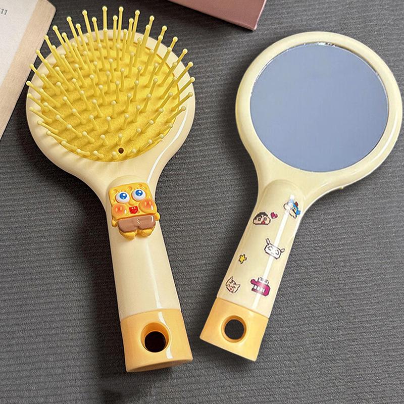 Product Introduction of Cartoon Handheld Mirror Comb Cartoon Air Cushion Comb Portable Student Dormitory Girlfriend Style Handheld Hairdressing Comb 27