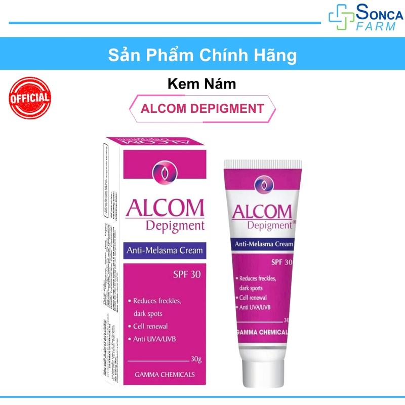 Kem Nám Alcom Depigment 30g Hỗ Trợ Giảm Nám, Đều Màu, Chống Nắng SPF 30