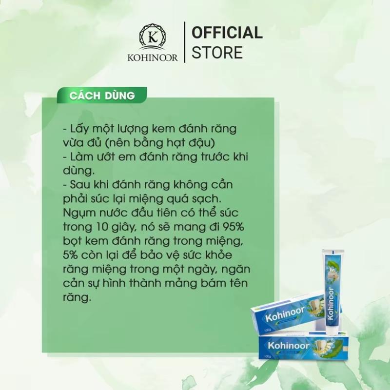 Kem đánh răng dược liệu cô đặc Cam thảo, Lá Lược Vàng, Đinh Hương Kohinoor 110g 2