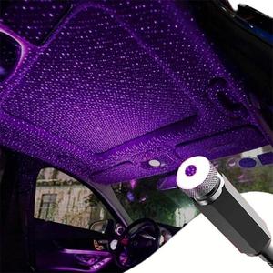 Proyector de Cielo Estrellado para Interior de Auto, Luz de Ambiente para Auto Alimentada por USB, Luces de DJ para Auto, Luz Decorativa para Interior de Auto, Accesorios Automotrices