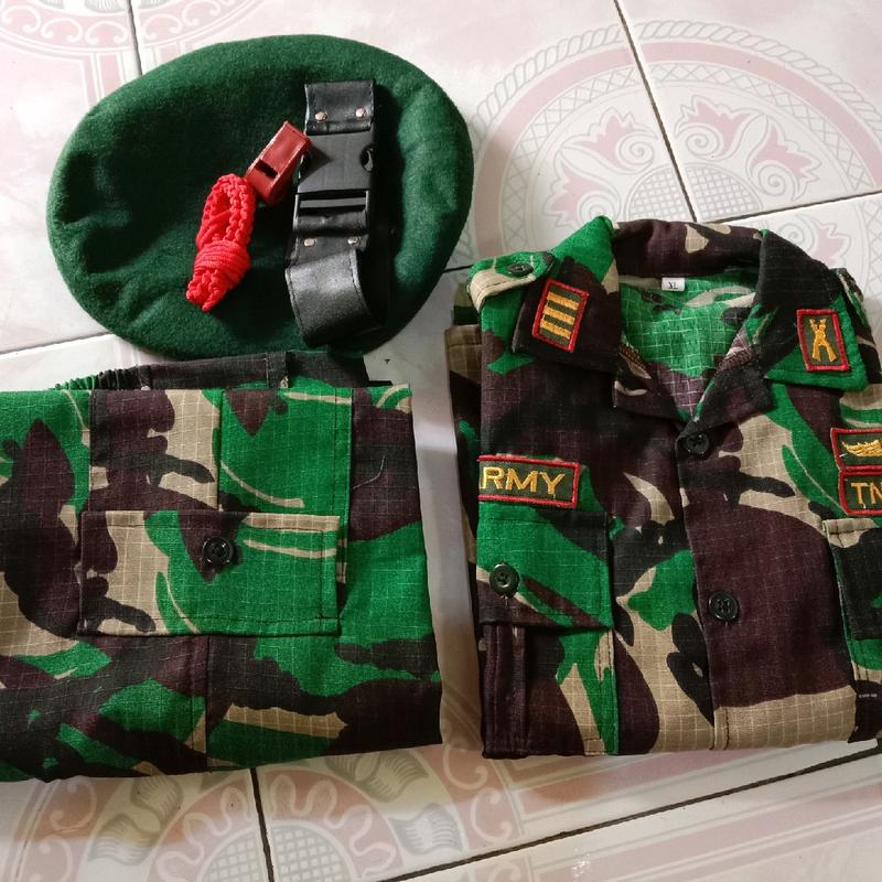 Seragam profesi anak tentara size XL L dan M 1