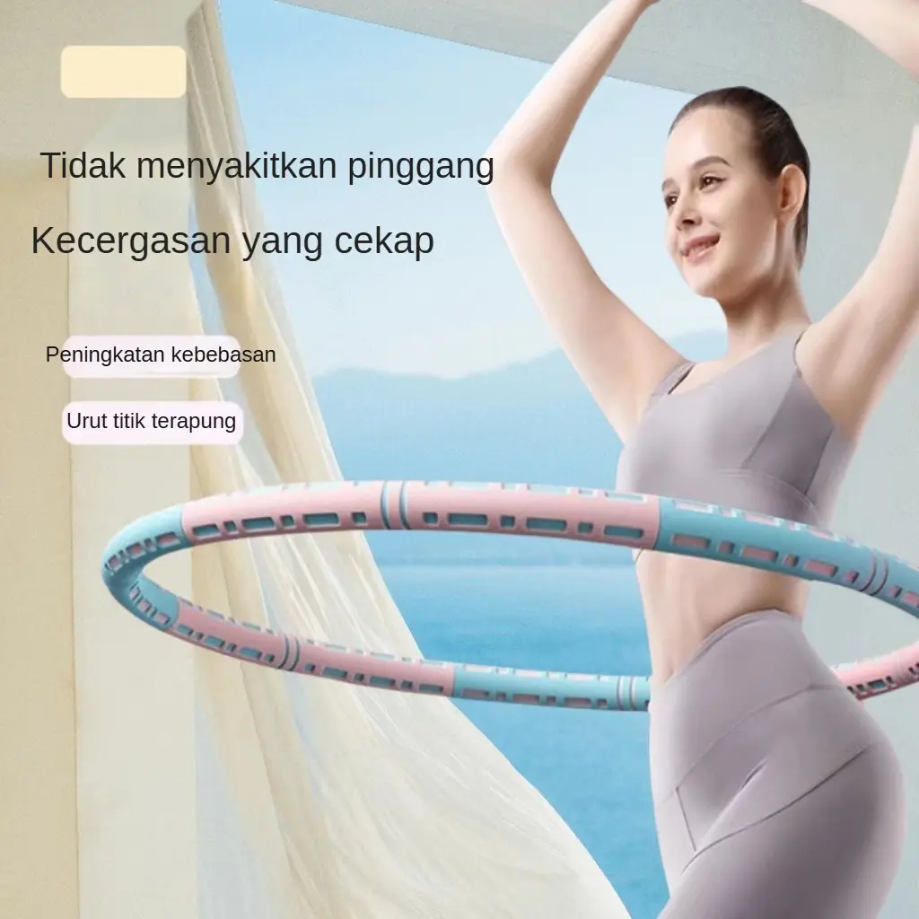 Two-color foam hula hoop stainless steel children's adult abdominal massage hula hoop detachable weighted hula hoop hula  hoop pool  weighted  hoops infinity hoop