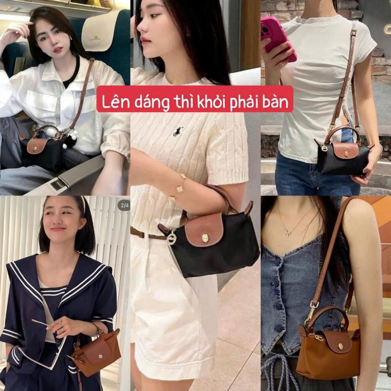 [ Hỏa Tốc SG ] Túi Xách mini LC Chất Vải Dù Quai Da Kèm Bộ Móc Dày Dặn [ CHUẨN LOẠI 1 ] Nữ Bag❤️ 4