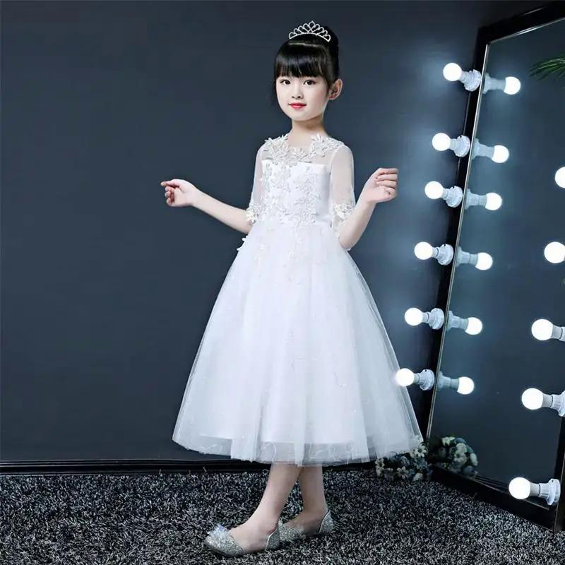 Váy Công Chúa, Phong Cách Quý Cô, Dành Cho Bé Gái, Thời Trang, Thiết Kế Hoa, Thích Hợp Biểu Diễn Piano, Người Dẫn Chương Trình Váy Dạ Hội, Đi Chân, Trình Diễn 0