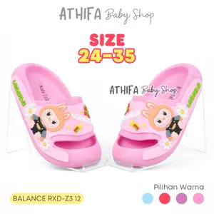 Sandal Labubu Anak Perempuan Slip On Slipper Karet Karakter Lucu Usia 3 4 5 7 8 9 10 Tahun Z3-12 Fashion