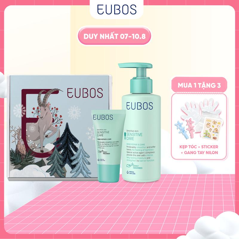 Combo Quà Tặng Kem Dưỡng Da Tay EUBOS 150ml Và Kem Dưỡng Da Tay EUBOS 25ml
