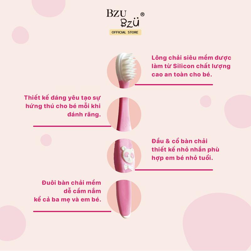 Product Introduction of Bàn Chải Đánh Răng Em Bé BZU BZU Baby Toothbrush 2 Trong 1 Làm Sạch Răng Và Nướu Nhẹ Nhàng Cho Bé 19
