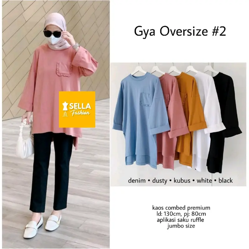 gya oversize by sella fashion blus kaos katun combed ld130 jumbo bigsize 4