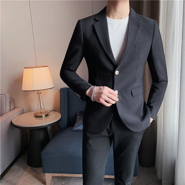 Product Introduction of Slim Fit Men's Blazer Korean Style Ins Trendy Cool High-End Casual Suit Business Formal Hairstylist Jacket Footwear 13