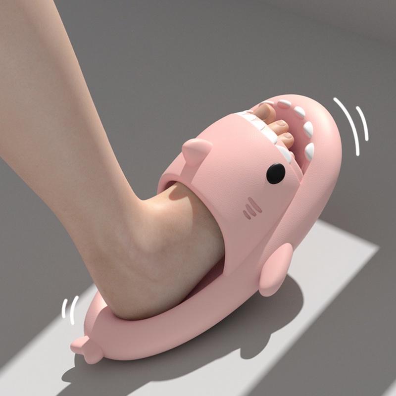 Cute Shark Slippers For Couple Anti-Skid EVA Solid Color Slipper Women Outdoor Cool Indoor Household Funny Shoes 5