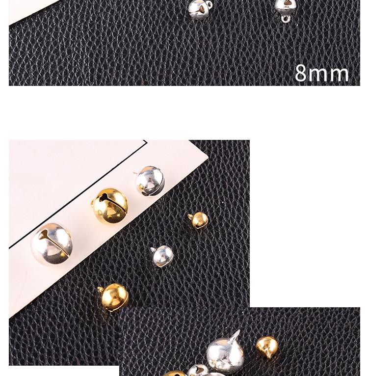 Product Introduction of Gold Silver Copper Bells DIY Pet Bell Bracelet Anklet Necklace Bracelet Pendant Ring Bell Retro Small Bell Ornament Blooming Medium Charm Keyring Elegant Mirror Keyring Charm Elegant Christmas Keyring Charm gold  frame amulet  thai tufts tufts 10