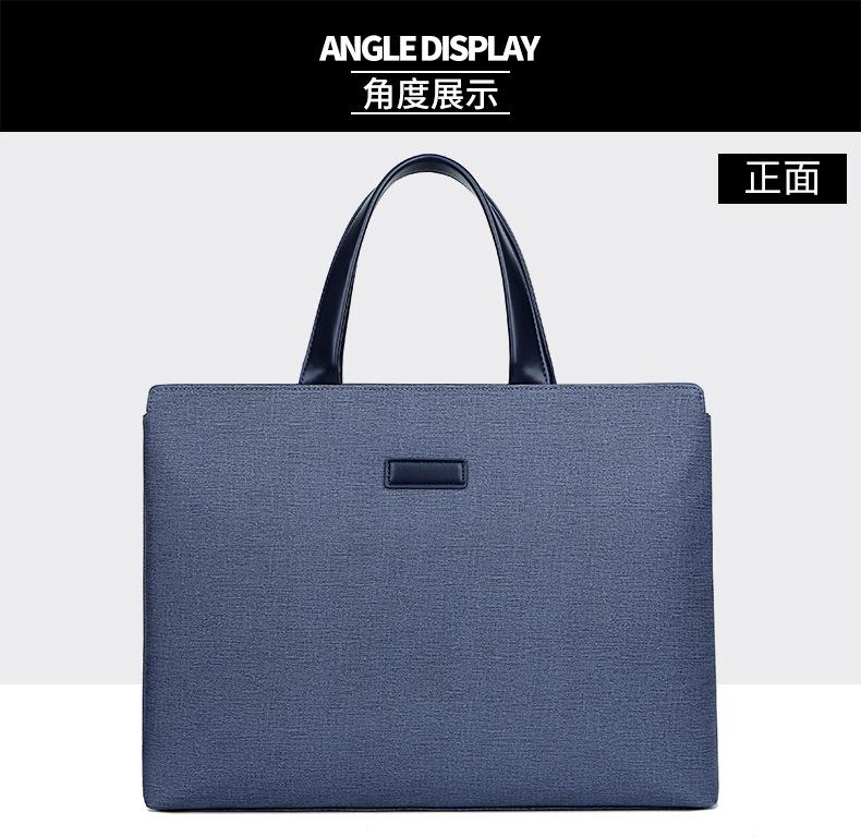 Product Introduction of New Men's Handbag PVC Business Tote Bag Document Bag Embossed LOGO Employee Meeting Bag Laptop Bag for Men 22