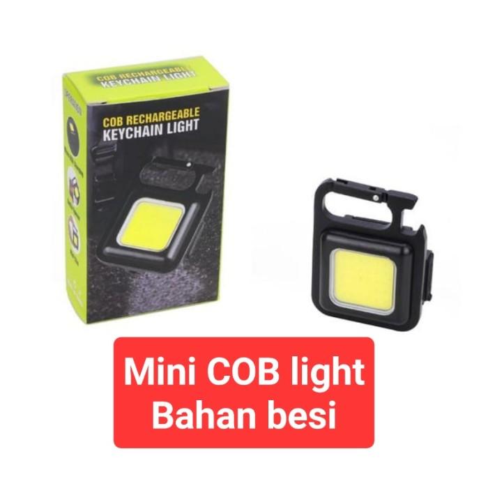 Mini COB keychain light rechargeable lampu LED cas mini lampu led gantungan kunci lampu camping emergency 0