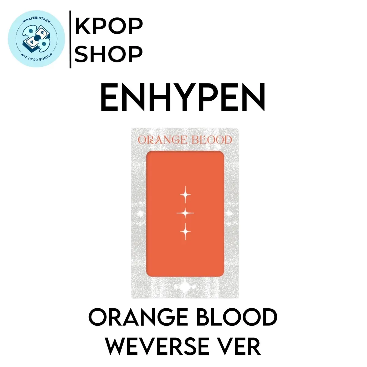 ENHYPEN ORANGE BLOOD WEVERSE VERSION CARDS
