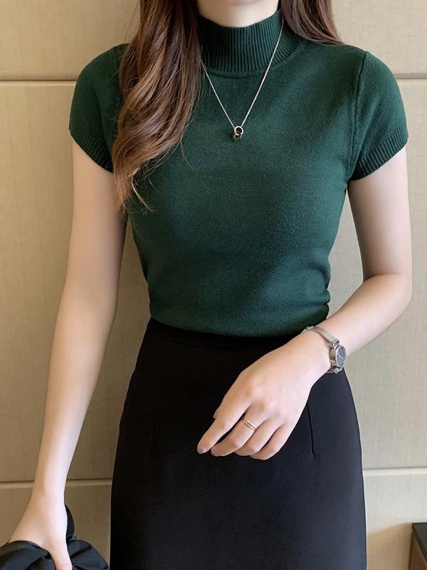 Dead Moda Moda Turtle MODA Turtle Neck Solid Knitted Top M1072 - TikTok Shop Philippines